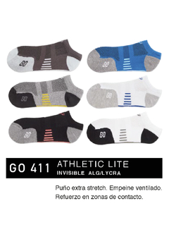 FLGO411- ATHLETIC LITE: Invisible alg-lycra puño extra streech empeine ventilado refuerzo en zona contacto