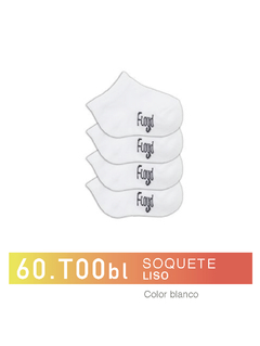 FL60T00B-Soquete Liso color blanco niños-as