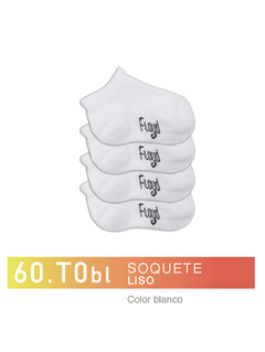 FL60T0B-Soquete Liso color blanco niños-as