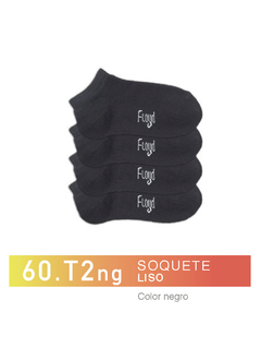FL60T2N-Soquete Liso color negro niños-as