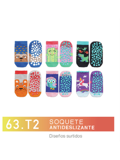 FL63T2-Soquete ANTIDESLIZANTE Diseños Surtidos niños-as