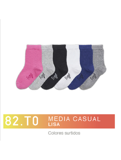 FL82T0-Media casual Lisa Colores Surtidos niños-as