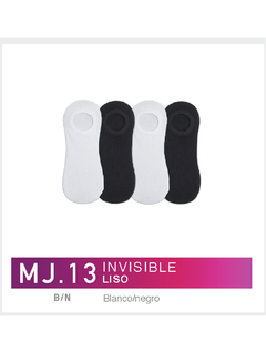 FLMJ13BN-Invisible Liso blanco-negro packx3