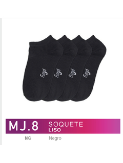 FLMJ8N-Soquete Liso. Blanco-Negro surtidos