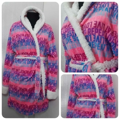 EM66 BATA POLAR ESTAMPADA DE MUJER