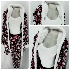 Imagen de EM66 BATA POLAR ESTAMPADA DE MUJER