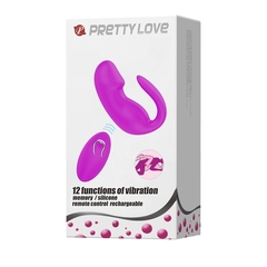 Vibrador Casal 12 Vibrações com Controle Tiffany - Pretty Love na internet