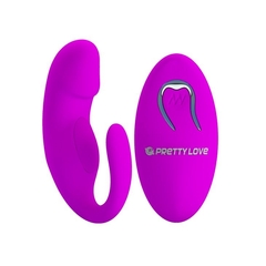 Vibrador Casal 12 Vibrações com Controle Tiffany - Pretty Love - Feirão do Prazer