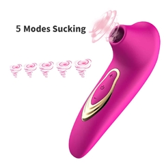 Sugador de Clitóris com 5 Modos de Sucção Recarregável- Princesa