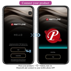 Vibrador Controle APP 12 Vibrações Recarregável Abner - Pretty Love - Feirão do Prazer