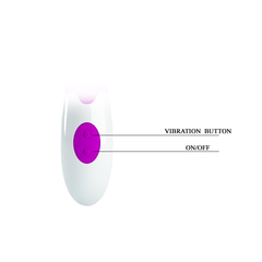 Vibrador Recarregável com Detalhe de Glande, Estimulador Clitóriano em Forma de Botão de Flor, 2 Motores-Pretty Love