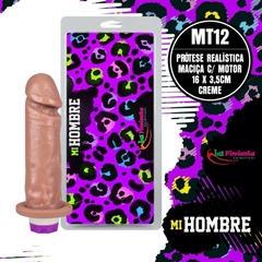 Prótese Realística com Motor 16,0 x 3,5cm Creme - La Pimienta