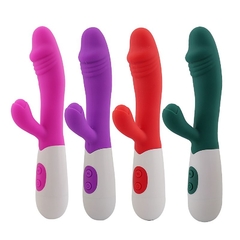 Vibrador de Ponto G e Estimulador Clitoriano à Pilha