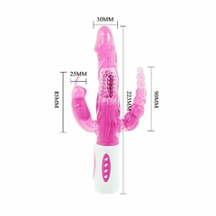 Imagem do Vibrador Rotativo Triplo 3 Motores 12 Vibrações - Pretty Love