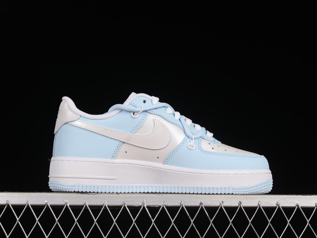 Nike, Shoes, Nike Custom Air Force Mid Baby Blue Nwt