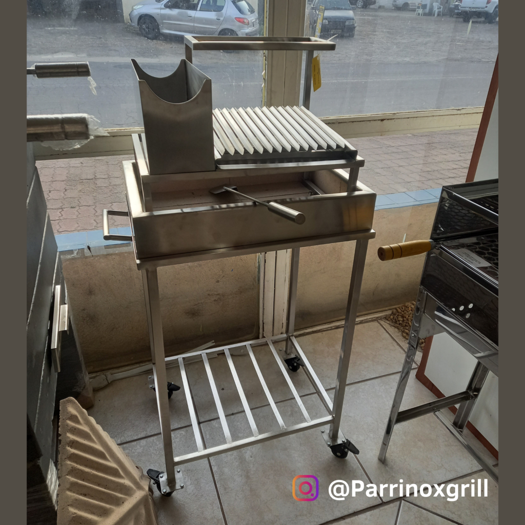 Churrasqueira Parrilla com Aparador e Braseiro Porto Alegre Inox 304