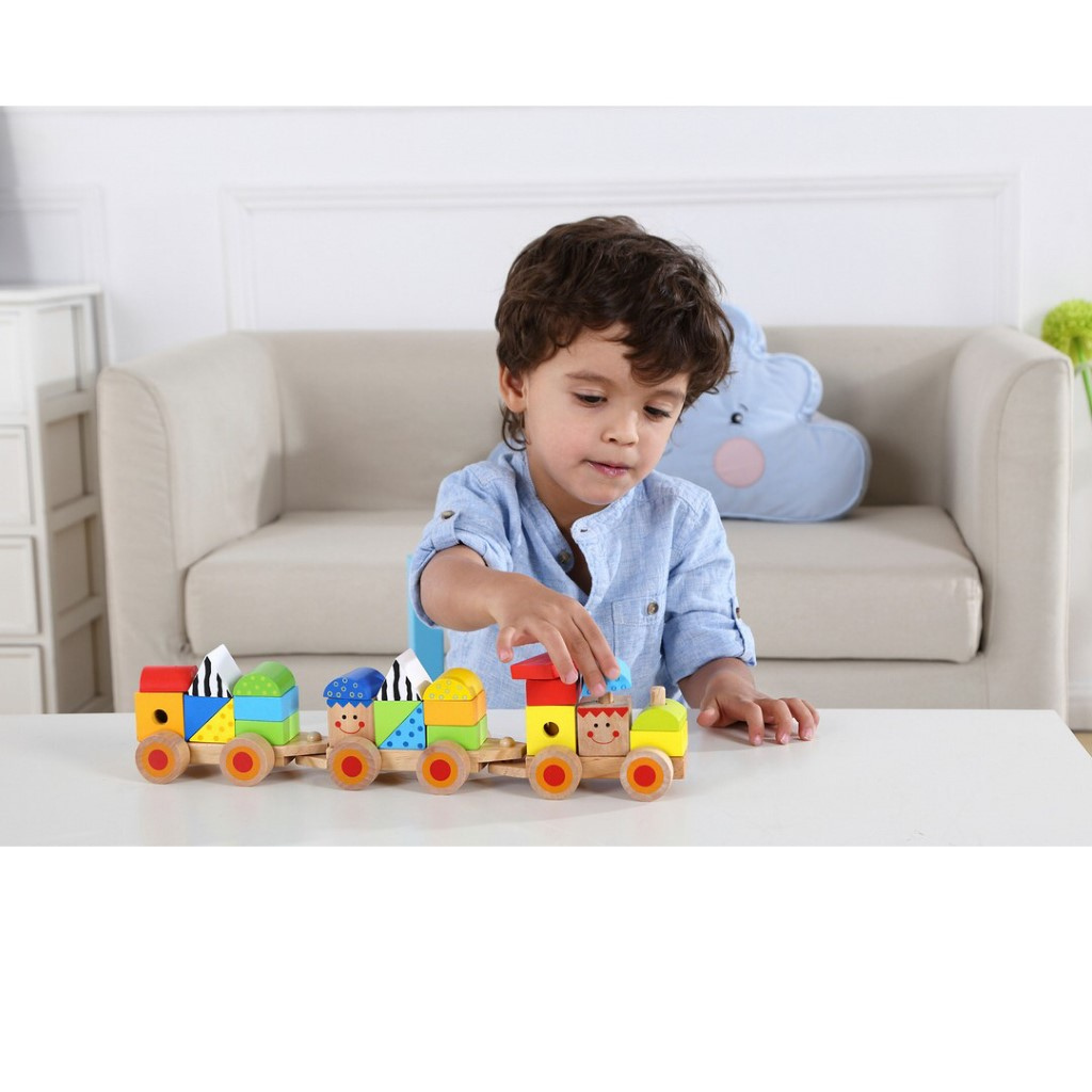 Conjunto blocos de montar tema trem brinquedo educativo nao informada