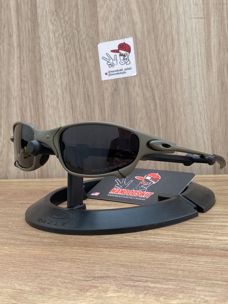 Óculos De Sol Juliet Xmetal Lente Black + Sideblinders - Kit Preto