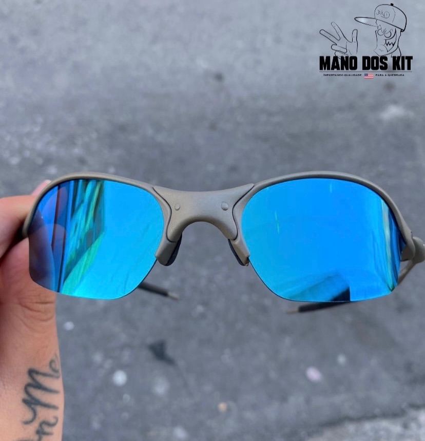 Juliet Carbon lentes Icethug Kit Azul - Mano dos Kit