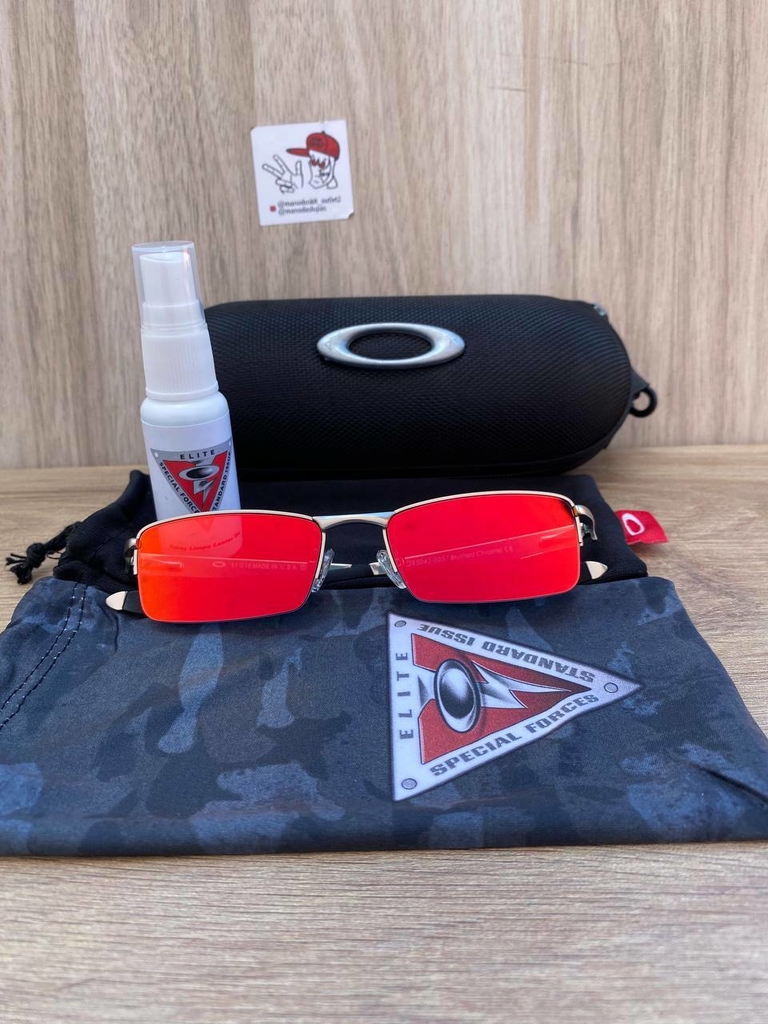 Oakley Vilão prata lentes Ruby - Mano dos Kit