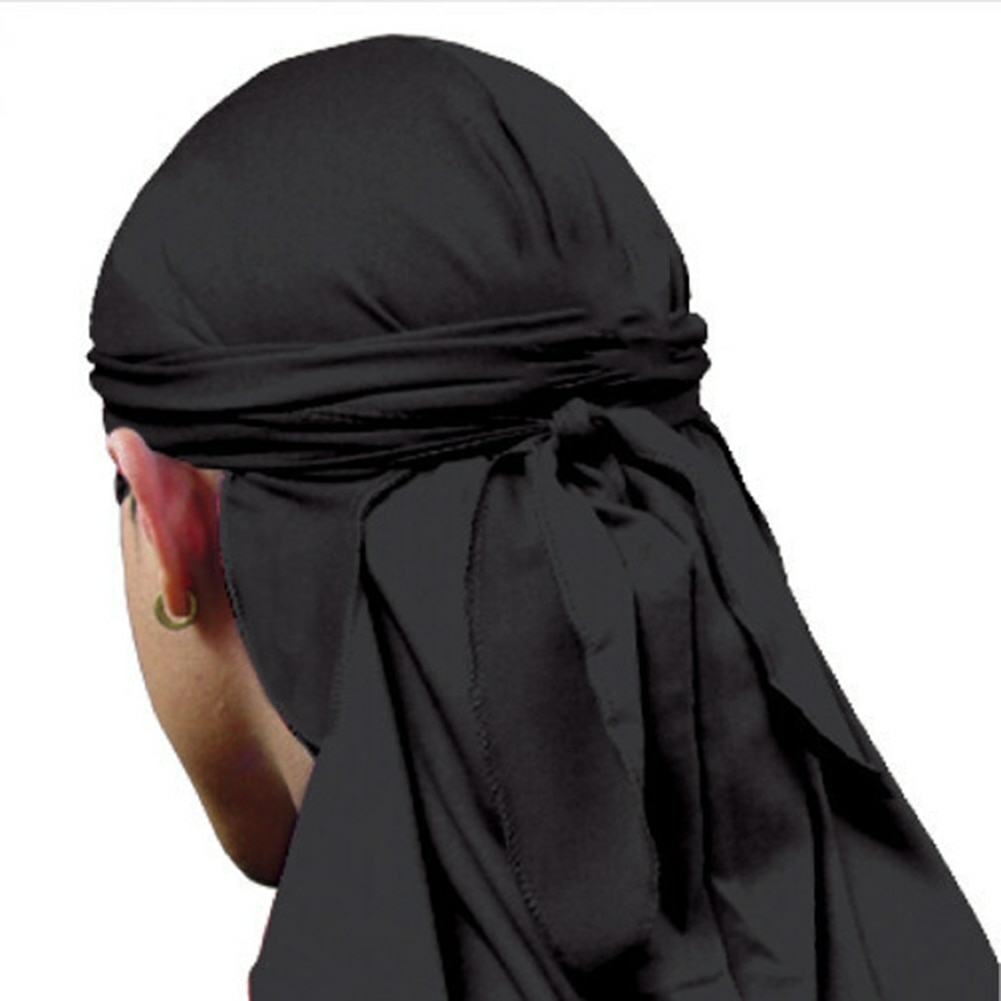 Homens De Cetim Elástico Boné Hip Hop Du Doo Pano Durag Perucas Turbante  Bandana Headwear Cor Sólida Longo Chapéu Gravata Feminina Para Baixo Cauda  14 Cores - Bonés Para Ciclismo - AliExpress