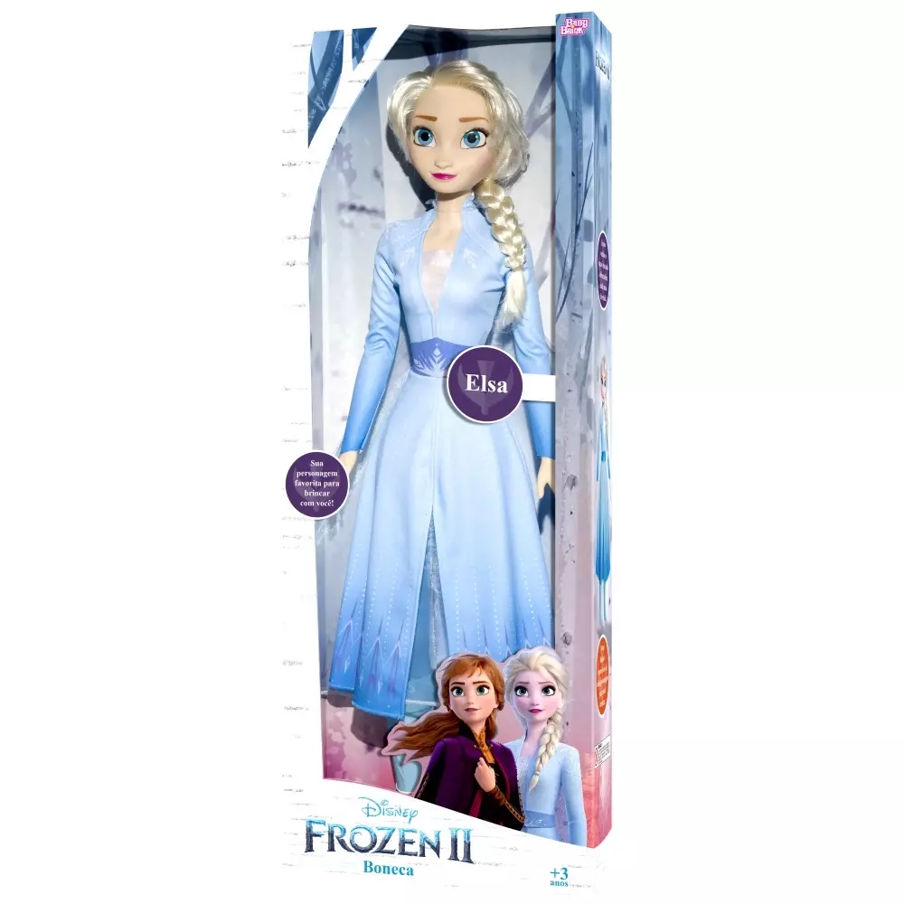 Boneca Elsa Articulada Grande 60 Cms Frozen 2 Baby Brink – Maior Loja de  Brinquedos da Região