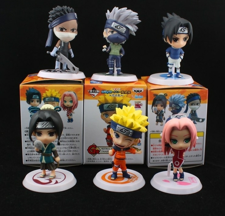 NO BRASIL** 12 bonecos naruto chibi com base 7cm Naruto shippuden