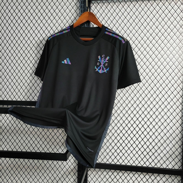 Camiseta Camisa Soccer Futebol Masculina Preto