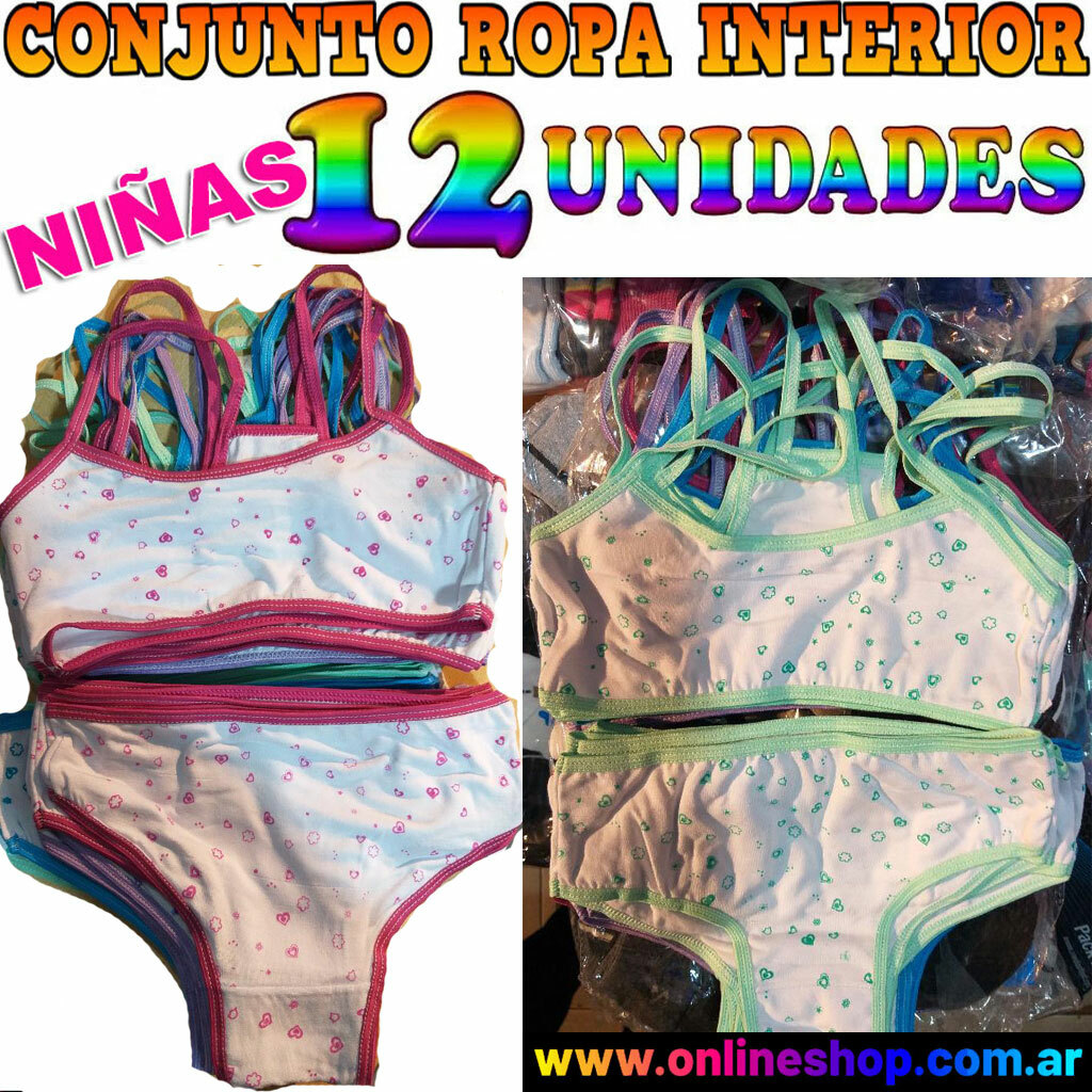 12 Conjuntos Ropa Interior Niñas Oferta X Docena