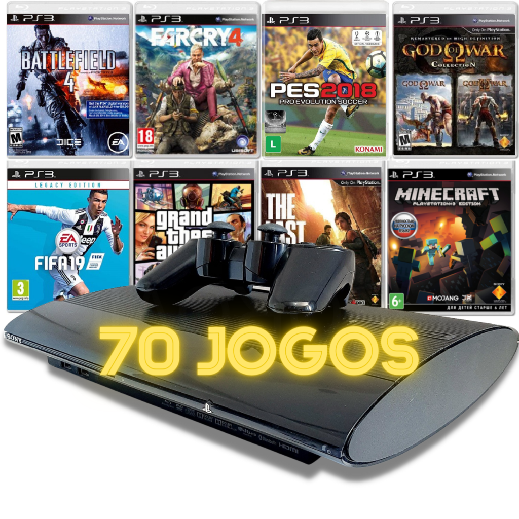 Ps3 Playstation 3 Super Slim 80 Games Jogos Originais