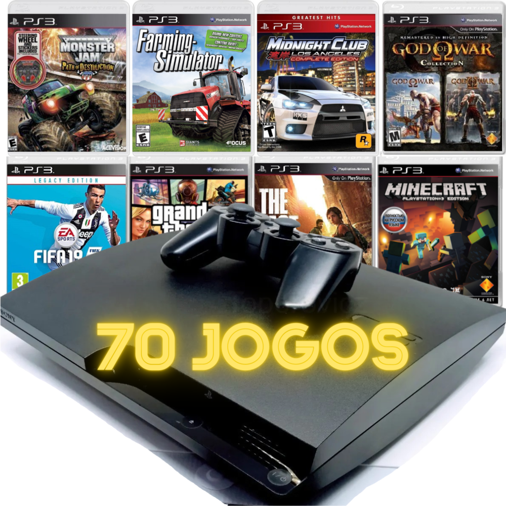 Playstation 3 Ps3 Super Slim + 45 Jogos + Fifa 19 + Gta5