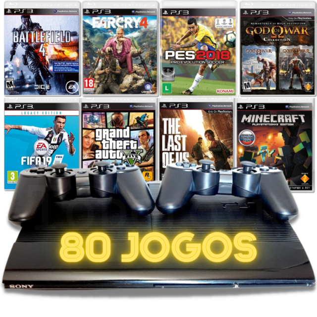 Ps3 Playstation 3 Super Slim 80 Jogos Originais