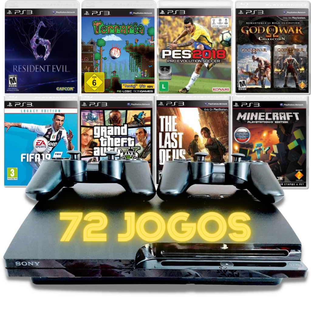 Ps3 Playstation 3 Super Slim 80 Games Jogos Originais