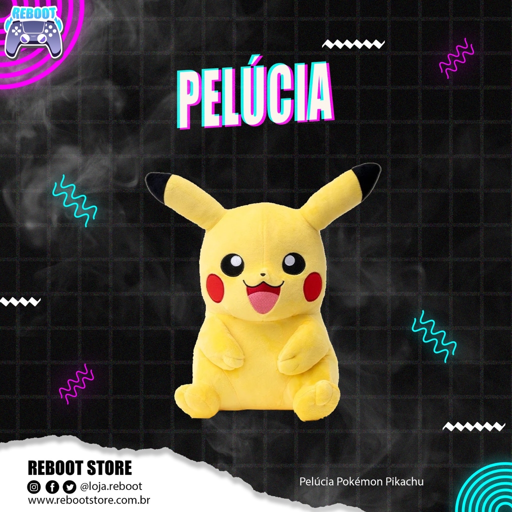 Pelúcia Pokemon Pikachu 28 Cm