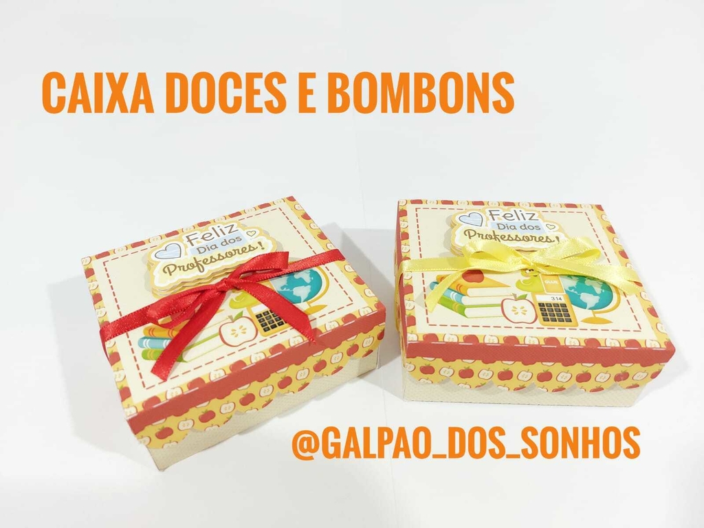 Caixa 3 Bombons Dia Dos Professores