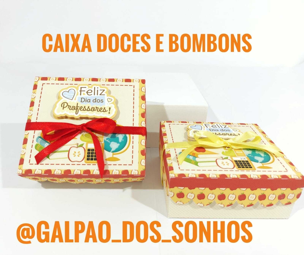 Caixa 3 Bombons Dia Dos Professores