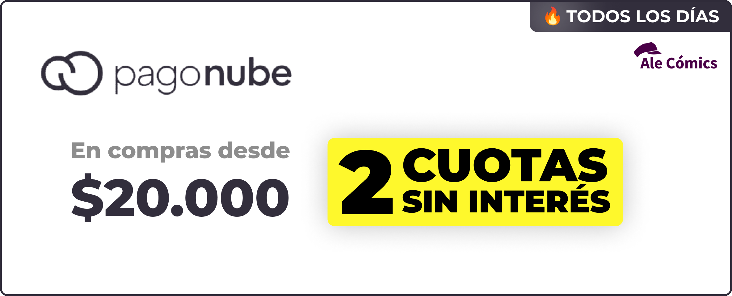 Promoción Pagonube en Ale Cómics