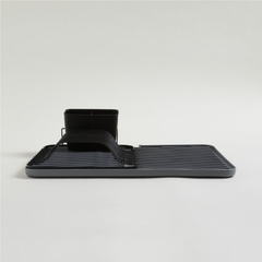SECAPLATOS DE ACERO NEGRO CON BANDEJA DE PLASTICO GRIS 43 X 29 X 12CM - comprar online