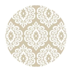 INDIVIDUAL IMPERMEABLE DE PVC PLATO DE SITIO /DISEÑO MANDELA CHAMPAGNE/38CM DIAMETRO /ESPESOR 2.2MM