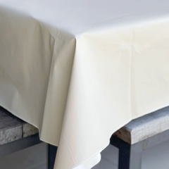 Mantel Liso Beige/1,40m x 2,40m: para mesas rectangular maximo 2,10m de largo