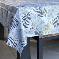 Mantel Palmera Oro/1,40m x 2,40m: para mesas rectangular maximo 2,10m de largo
