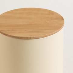 LATA REDONDA TAPA BAMBOO BISCUITS 13,5X17,5 CM - comprar online