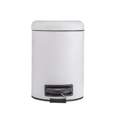 CESTO REDONDO CON PEDAL BLANCO /26X16CM/CAPACIDAD 3L