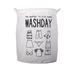 CESTO WASH DAY/MEDIDA 40X50 CM/MATERIAL TELA LAVABLE POR DENTRO IMPERMEABLE /SE MANTIENE ERGUIDO