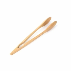 Pinza Madera Bamboo Servir Utensilio Cocina