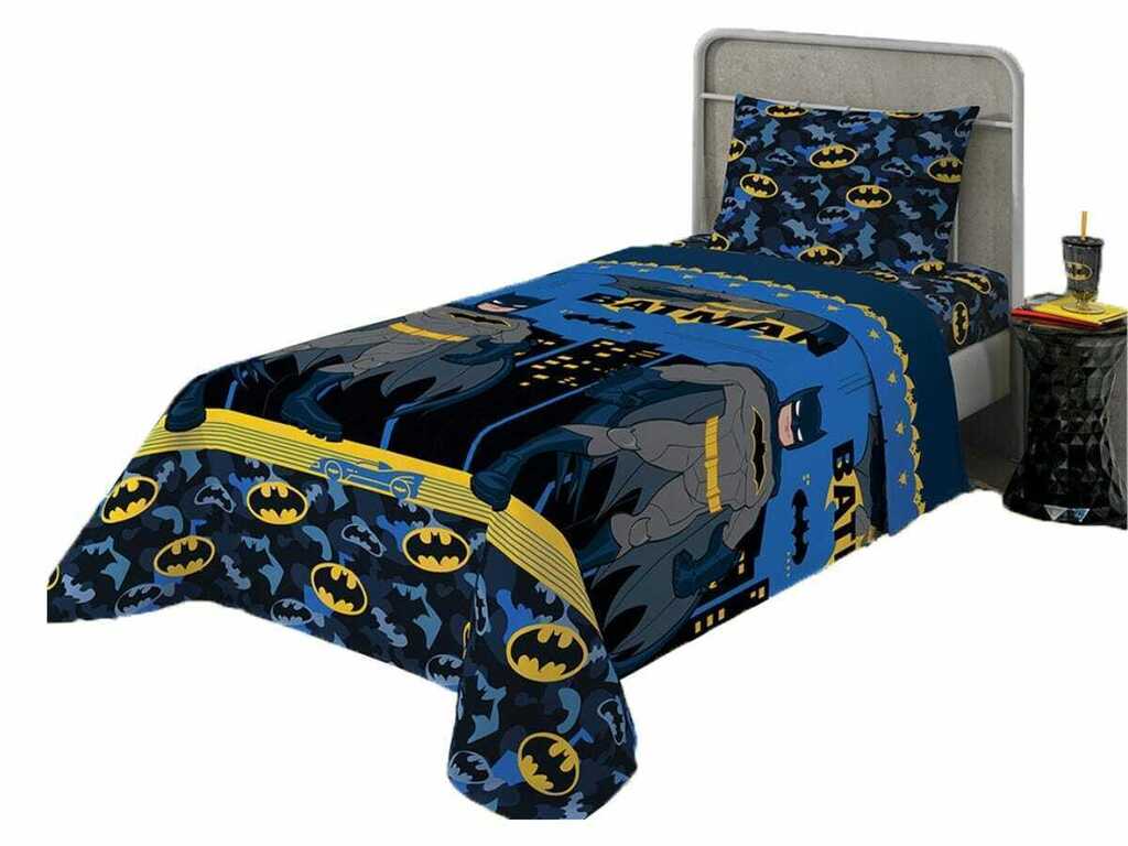 Jogo de Cama Infantil Lepper Homem Aranha Solteiro 3 Peças Microfibra Azul