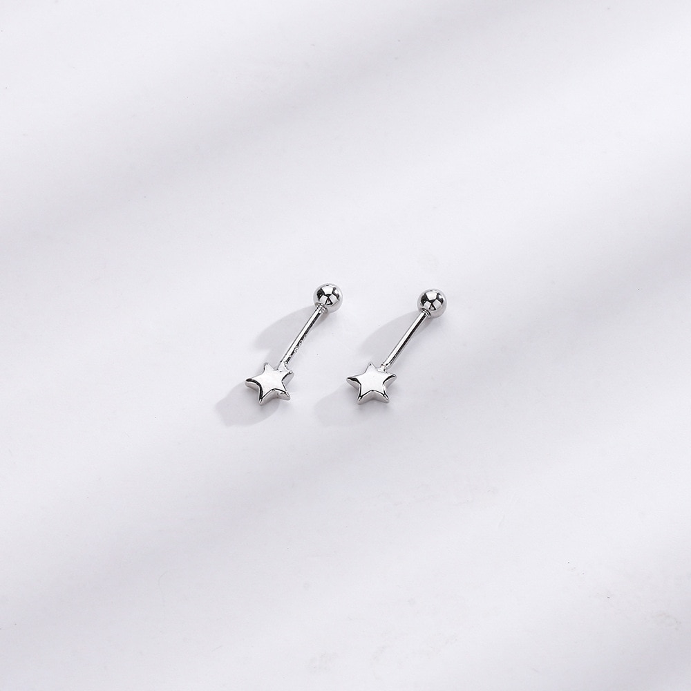 PIERCING HELIX OU SEGUNDO FURO EM PRATA 925 - 1 PAR