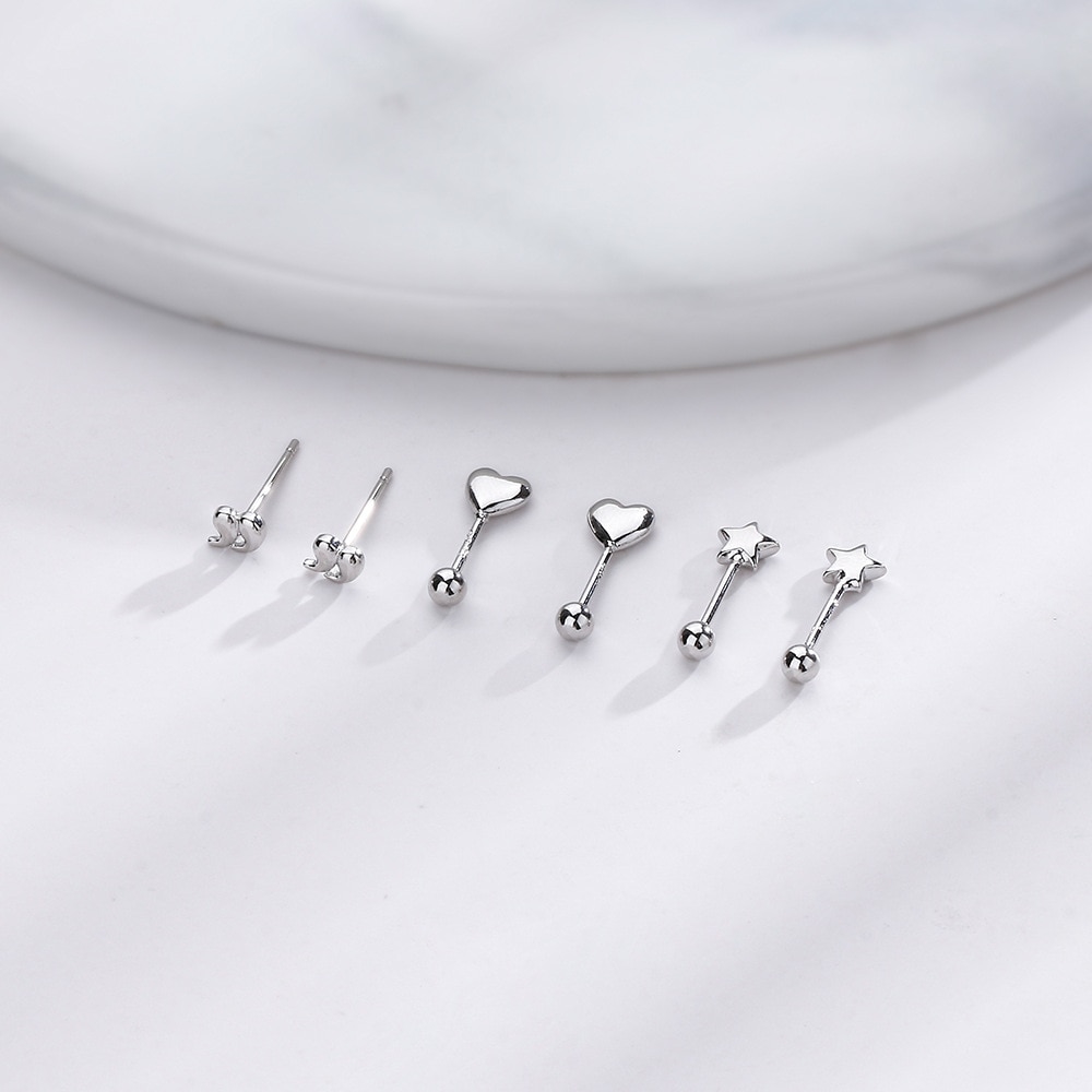 PIERCING HELIX OU SEGUNDO FURO EM PRATA 925 - 1 PAR