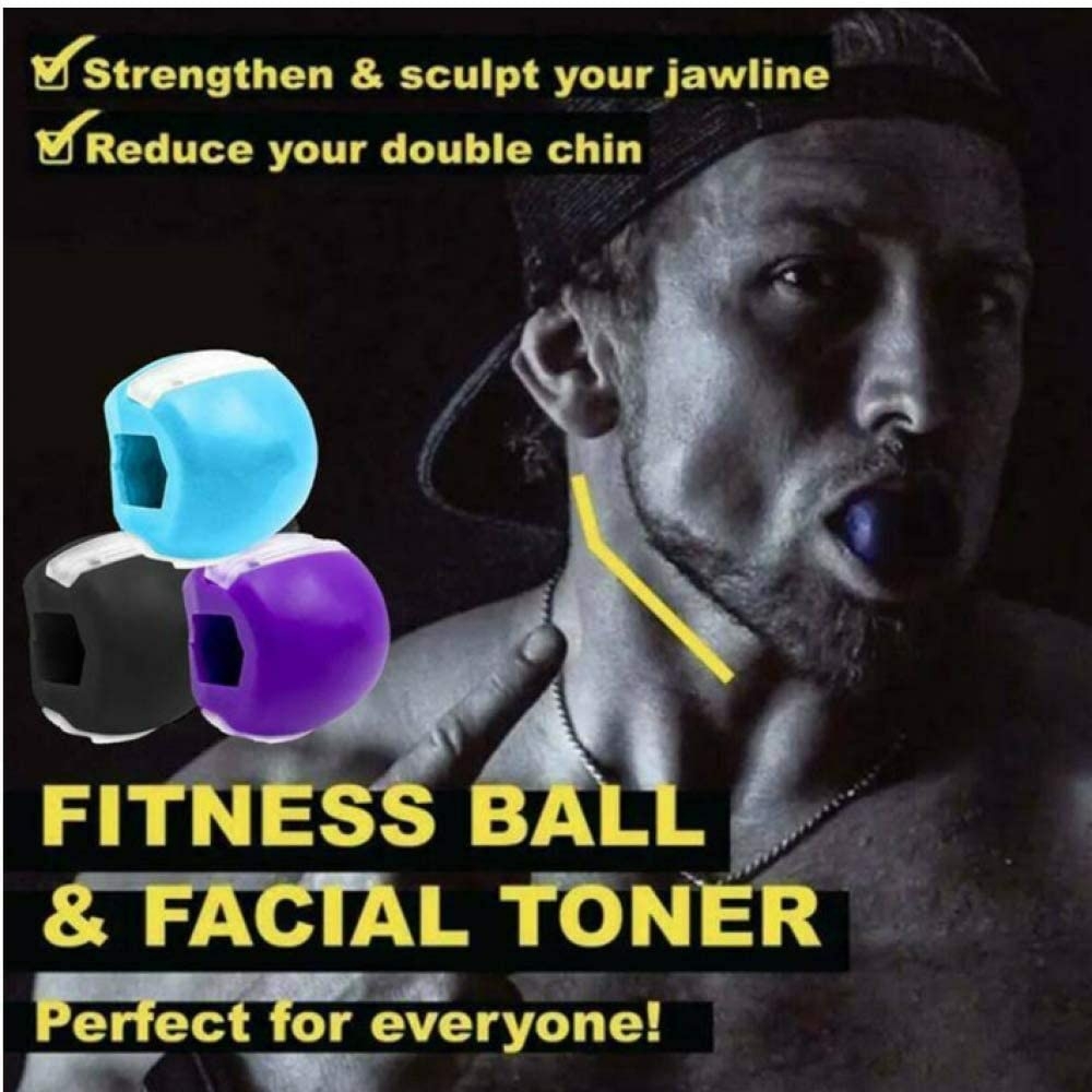 Black Ver.6) Ball Masseter Jawline Muscle Exerciser Chew Ball