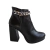 Bota corta Zapatu Eco cuero con Cadena -Negro- (1082)